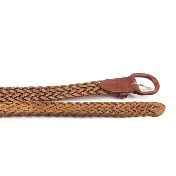 ARGENTINA BRAIDED BROWN GENUINE LEATHER 1" Wd CASUAL MEN'S BELT Sz 38 (G41 - Picture 12 of 12